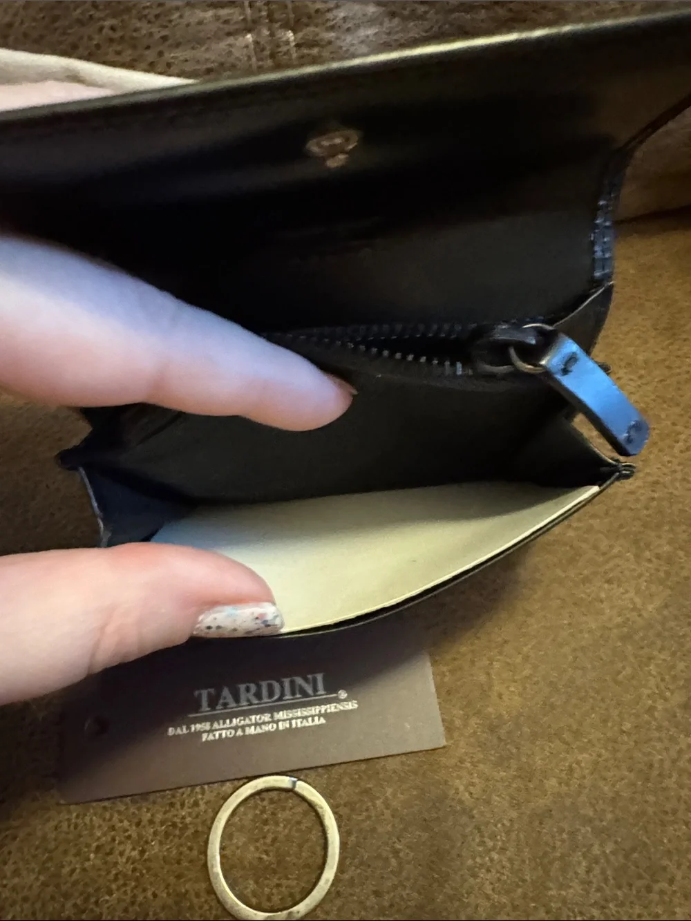 Tardini Black Leather Wallet